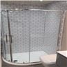 white brick bathroom cladding